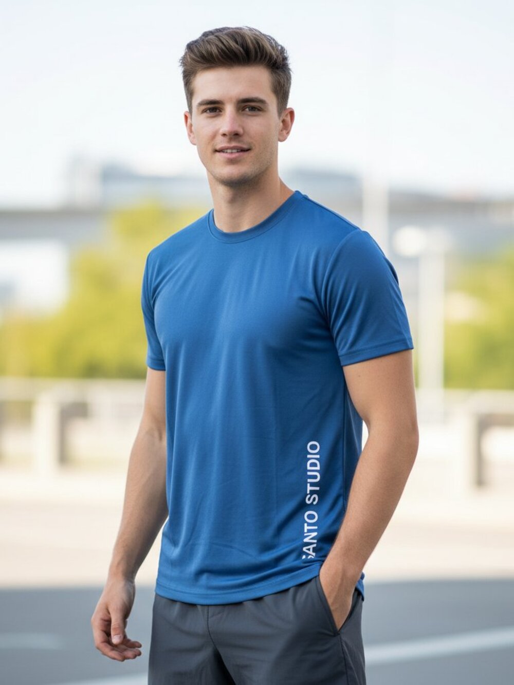 Santo Studio Jett Lawrence Tempo Forever Tech Tee Blue Large